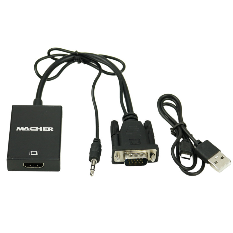 تبدیل Macher MR-207 VGA To HDMI + کابل پاور