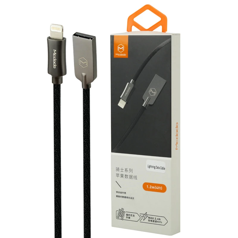 کابل لایتنینگ فست شارژ 2.4 آمپر مک دودو CA-3921 طول 1.2 متر