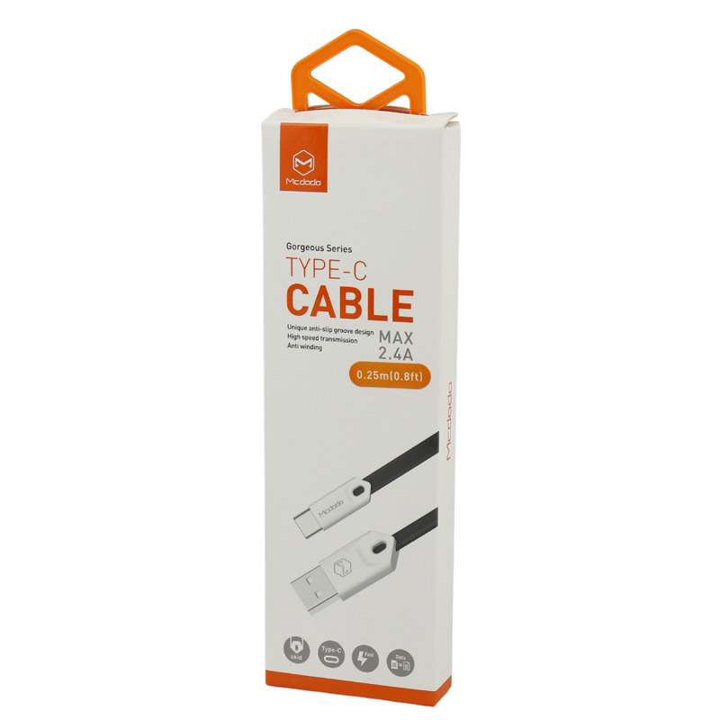کابل کوتاه تایپ سی فست شارژ Mcdodo CA-4885 2.4A QC4.0 25cm