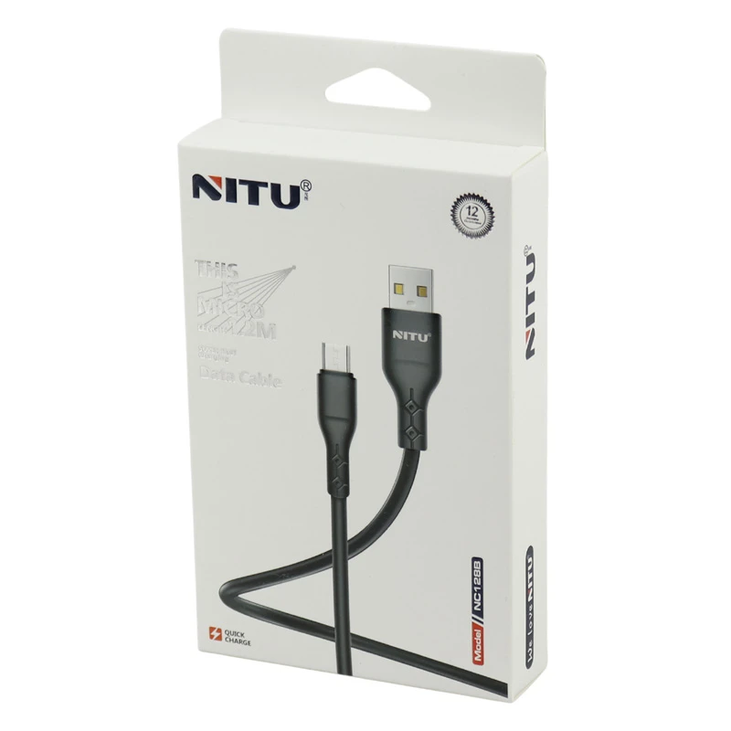کابل میکرو یو اس بی فست شارژ نیتو NC128 طول 1.2 متر
