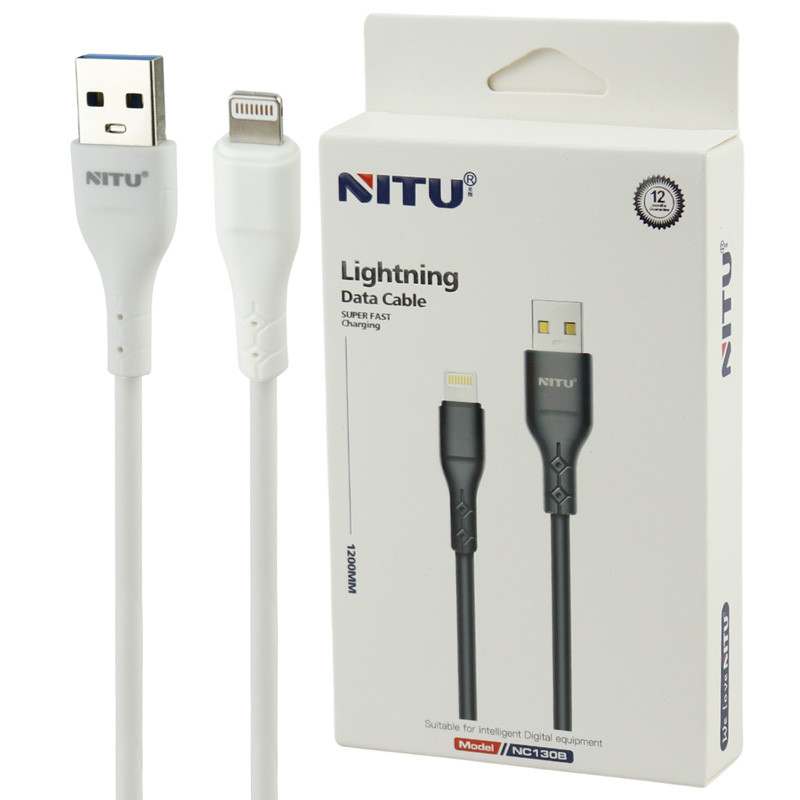 کابل آیفونی فست شارژ Nitu NC130 2.4A 1.2m