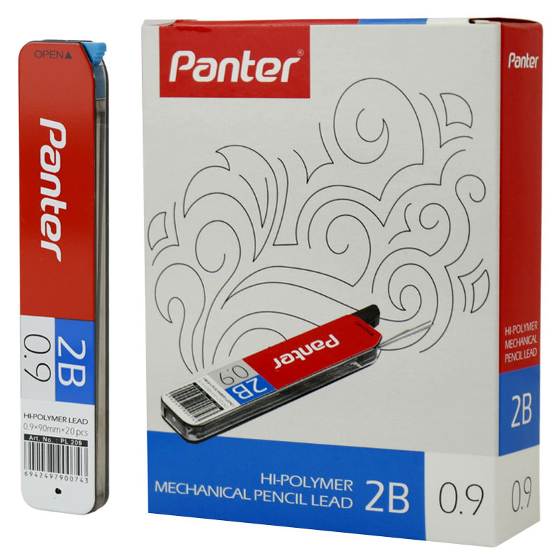 نوک مداد نوکی Panter PL209 0.9mm 2B بسته 12 عددی