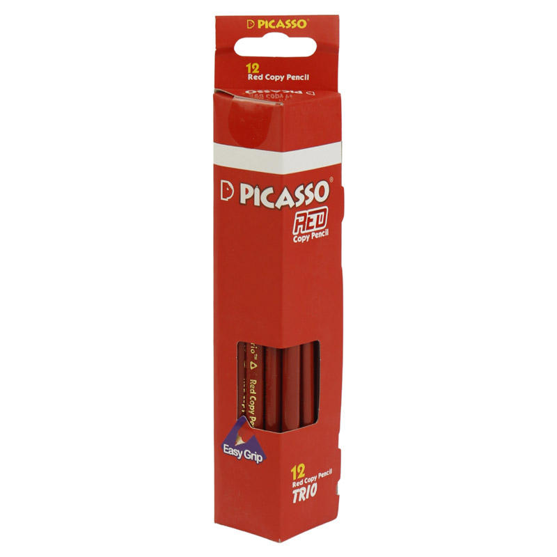 مداد قرمز Picasso Easy Grip بسته 12 عددی