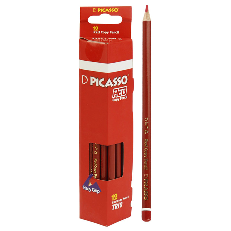 مداد قرمز Picasso Easy Grip بسته 12 عددی