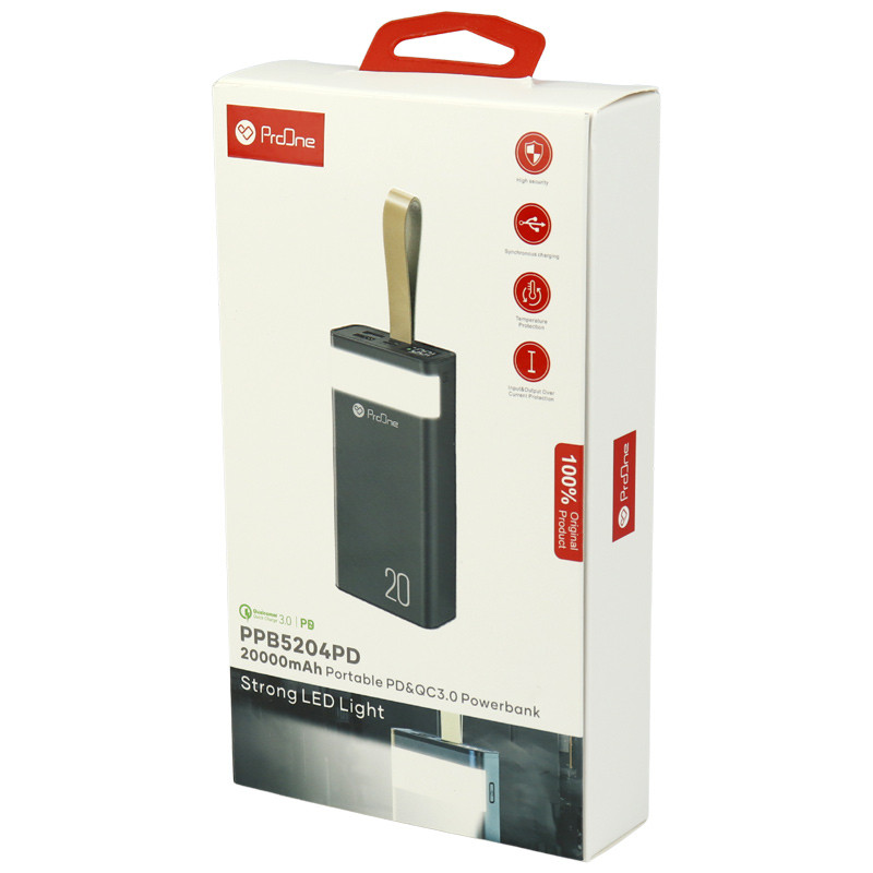پاور بانک فست شارژ 20000 پرووان ProOne PPB5204PD QC3.0 PD 18W