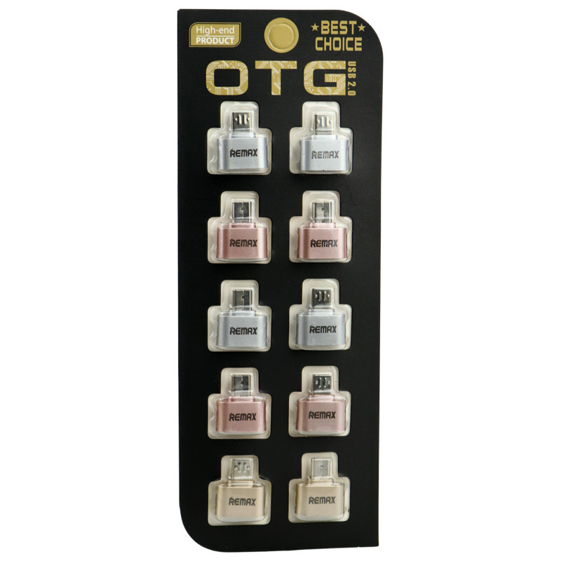 تبدیل Remax MicroUSB OTG بسته 10 عددی فلزی