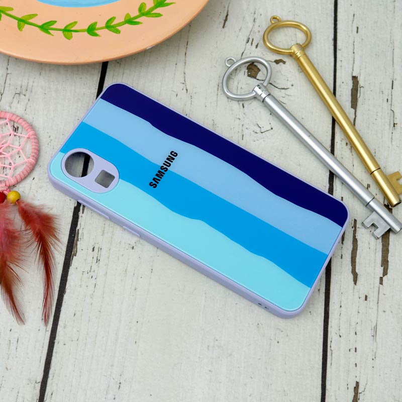 قاب محافظ لنزدار پشت گلسی آبرنگی Samsung Galaxy A03 Core
