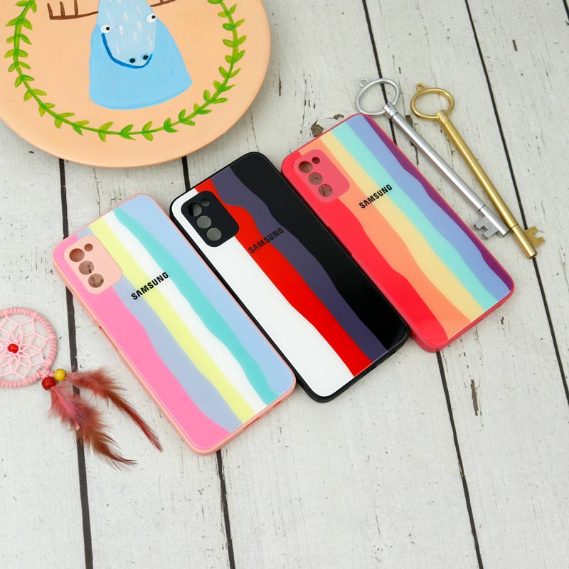 قاب محافظ لنزدار پشت گلسی آبرنگی Samsung Galaxy A03s