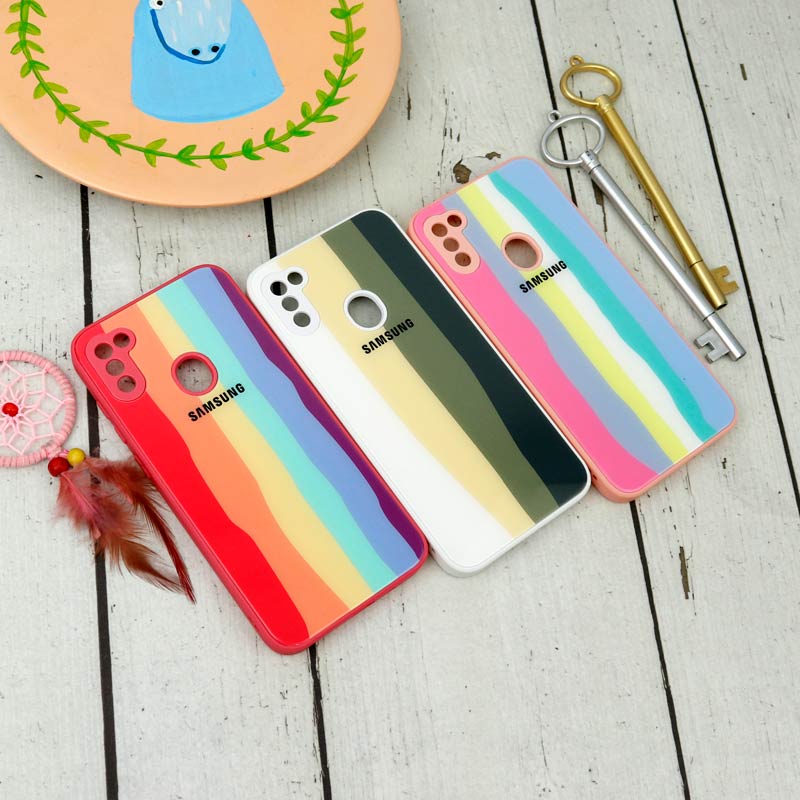 قاب محافظ لنزدار پشت گلسی آبرنگی Samsung Galaxy A11