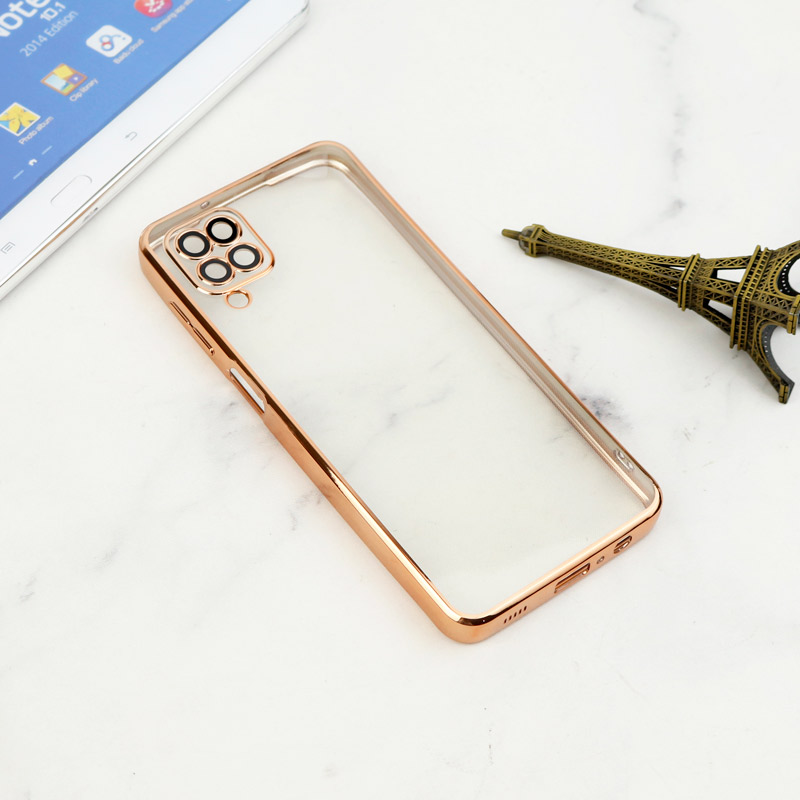 قاب شفاف دور رنگی محافظ لنزدار Samsung Galaxy A12