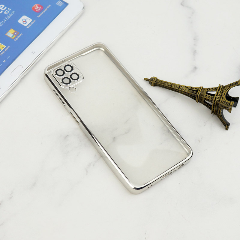 قاب شفاف دور رنگی محافظ لنزدار Samsung Galaxy A12