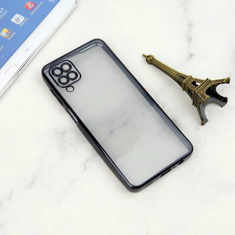 قاب شفاف دور رنگی محافظ لنزدار Samsung Galaxy A12