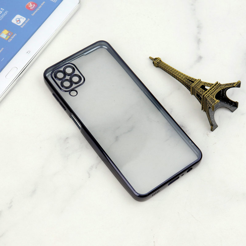 قاب شفاف دور رنگی محافظ لنزدار Samsung Galaxy A12