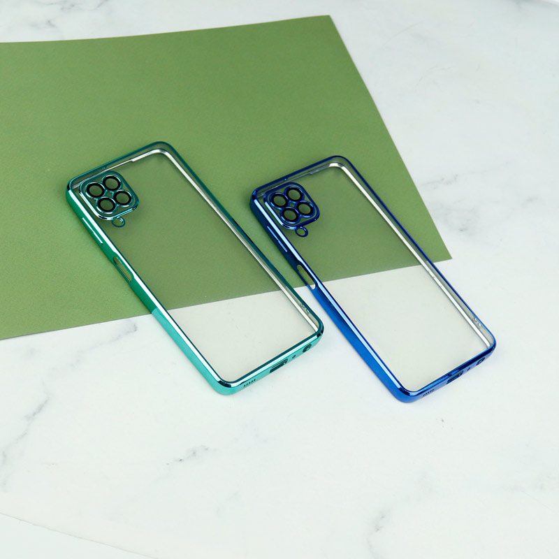 قاب شفاف دور رنگی محافظ لنزدار Samsung Galaxy A22 4G