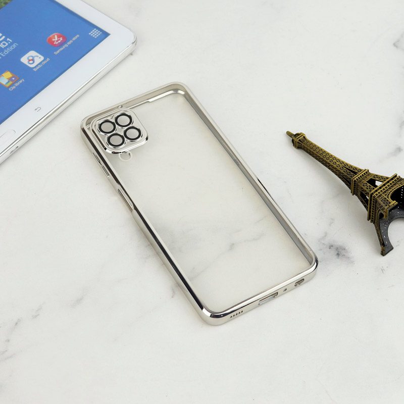قاب شفاف دور رنگی محافظ لنزدار Samsung Galaxy A22 4G
