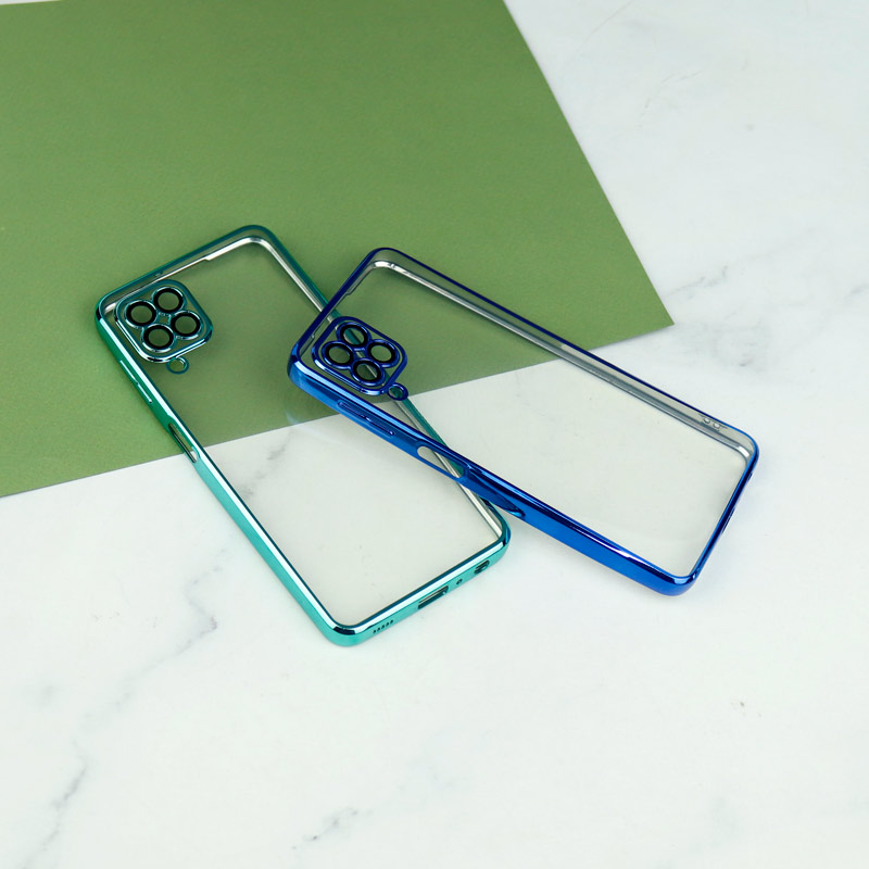 قاب شفاف دور رنگی محافظ لنزدار Samsung Galaxy A22 4G