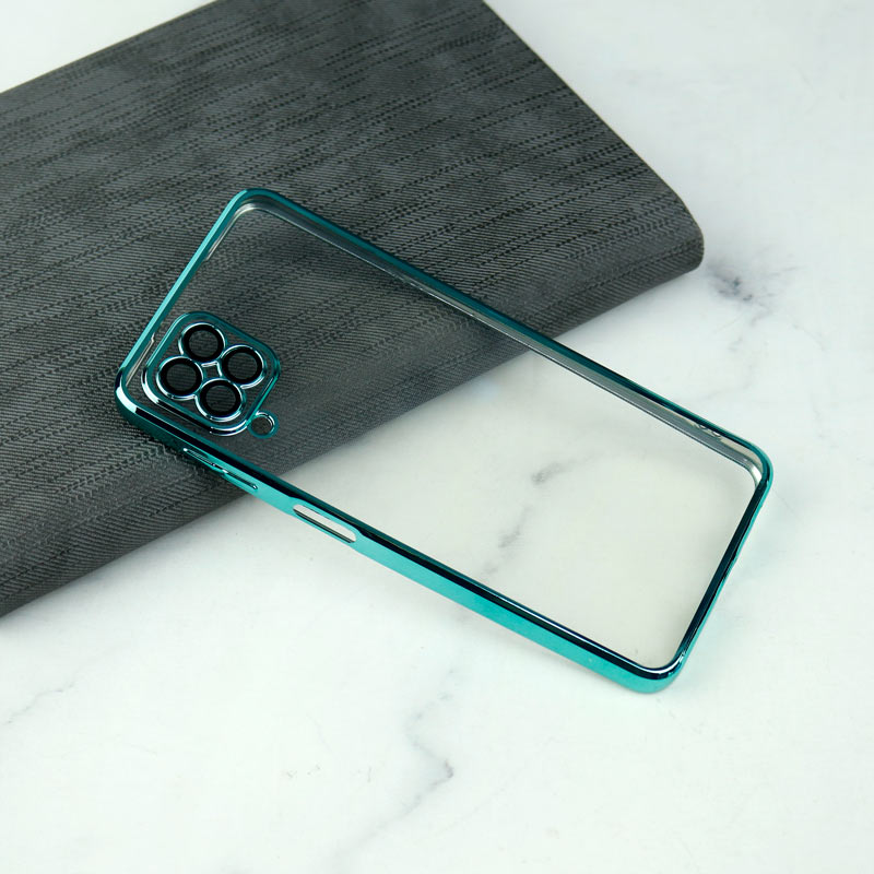 قاب شفاف دور رنگی محافظ لنزدار Samsung Galaxy A22 4G