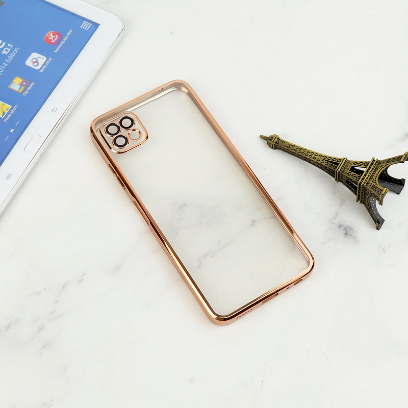 قاب شفاف دور رنگی محافظ لنزدار Samsung Galaxy A22 5G
