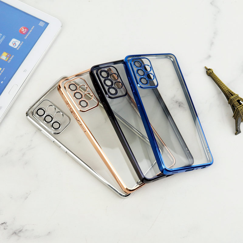 قاب شفاف دور رنگی محافظ لنزدار Samsung Galaxy A52 / A52s