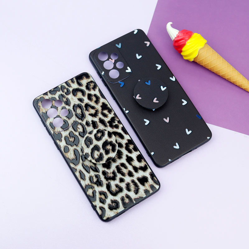 قاب فانتزی طرحدار دخترانه محافظ لنزدار + پاپ سوکت Samsung Galaxy A73 سری R