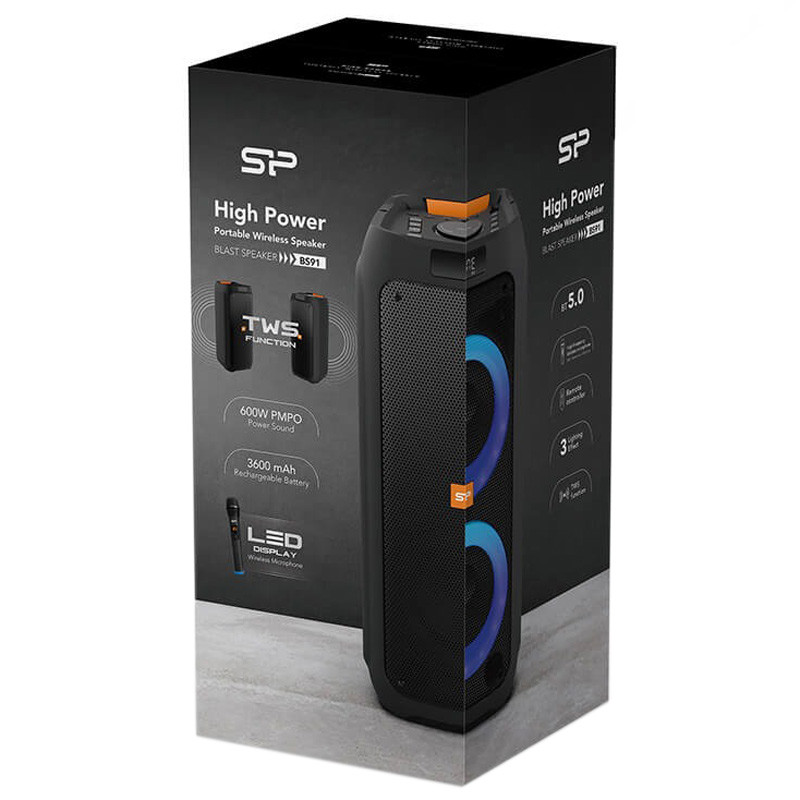 اسپیکر بلوتوثی رم و فلش خور Silicon Power BS91 + میکروفون و ریموت کنترل