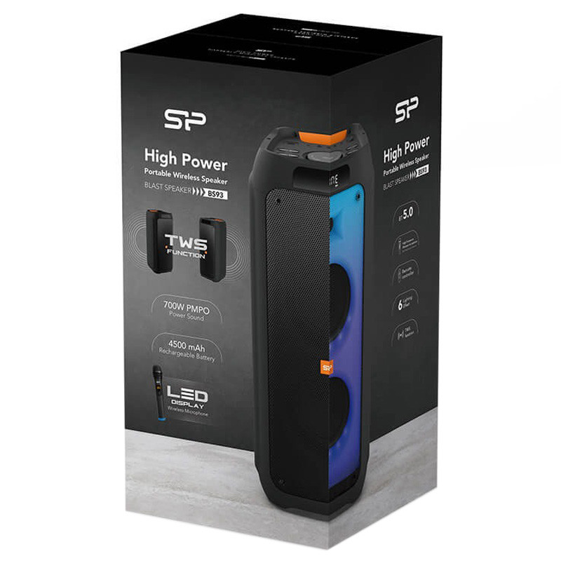 اسپیکر بلوتوثی رم و فلش خور Silicon Power BS93 + میکروفون و ریموت کنترل