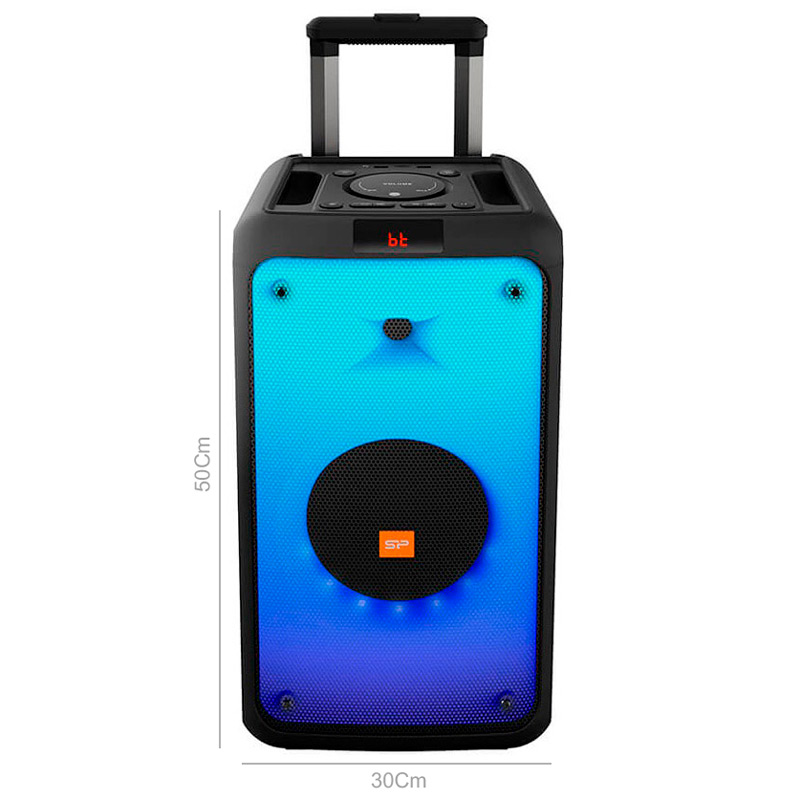 اسپیکر چمدانی بلوتوثی رم و فلش خور Silicon Power BS95 + میکروفون و ریموت کنترل