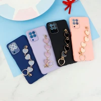 قاب سیلیکونی محافظ لنزدار + بند آویز Samsung Galaxy A22 4G