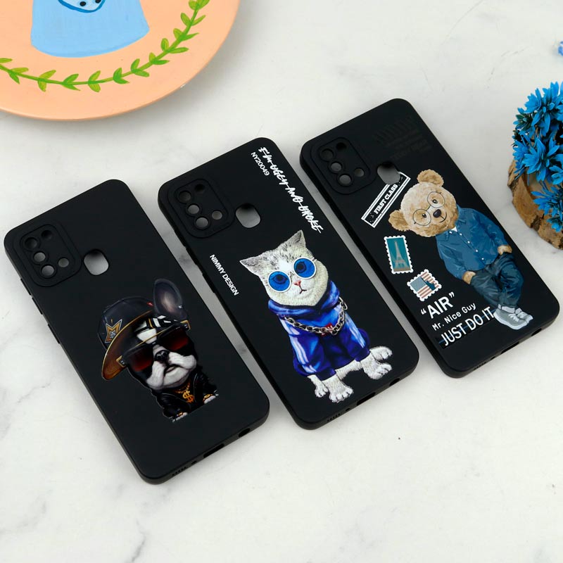 قاب سیلیکونی طرحدار محافظ لنزدار Samsung Galaxy A21s