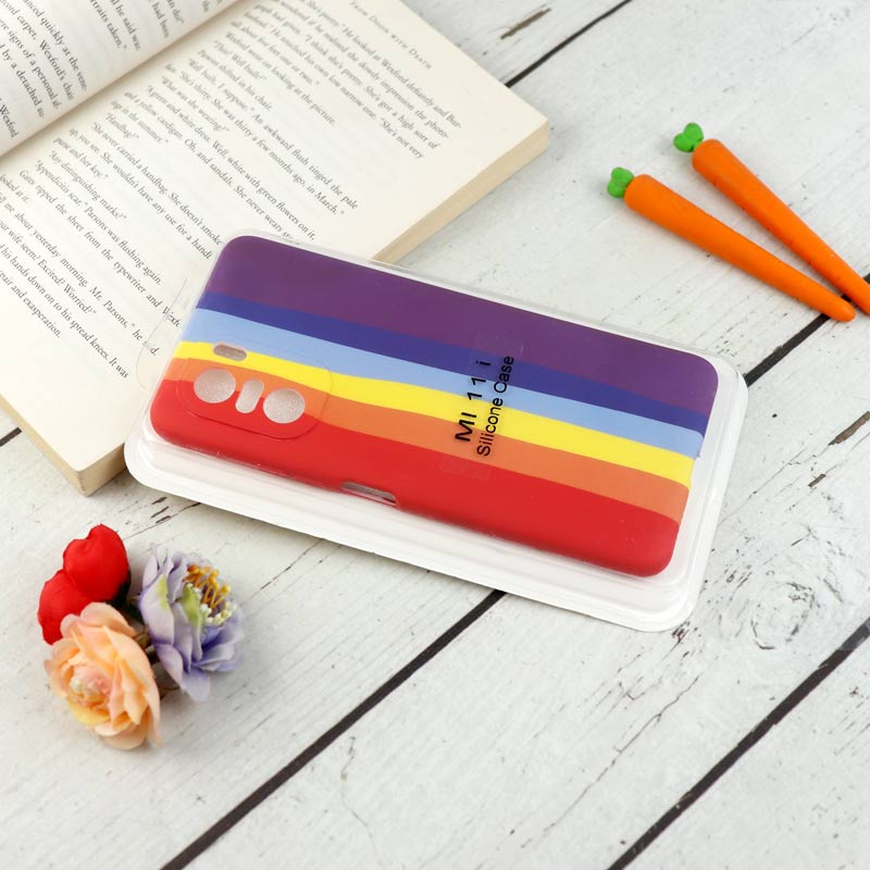 قاب محافظ لنزدار سیلیکونی رنگین کمانی Highcopy شیائومی Mi 11i