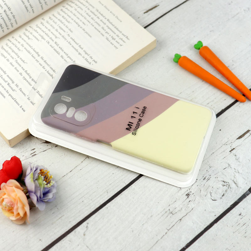 قاب محافظ لنزدار سیلیکونی رنگین کمانی Highcopy شیائومی Mi 11i