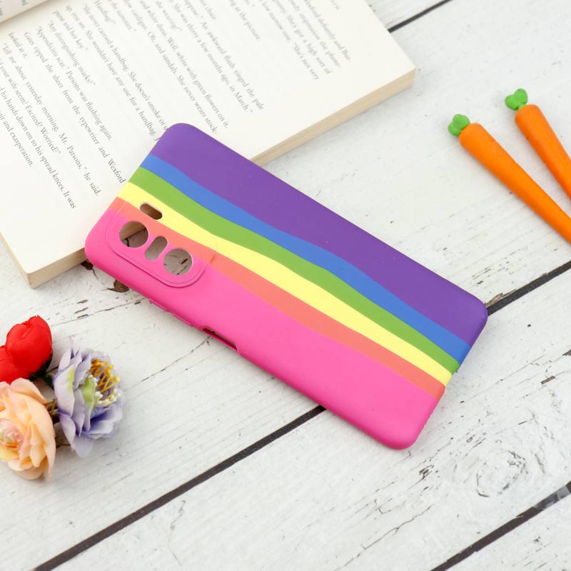 قاب محافظ لنزدار سیلیکونی رنگین کمانی Highcopy شیائومی Mi 11i