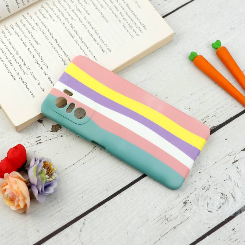 قاب محافظ لنزدار سیلیکونی رنگین کمانی Highcopy شیائومی Mi 11i