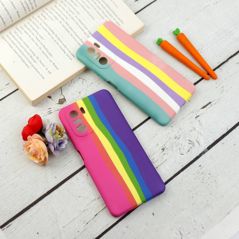 قاب محافظ لنزدار سیلیکونی رنگین کمانی Highcopy شیائومی Mi 11i