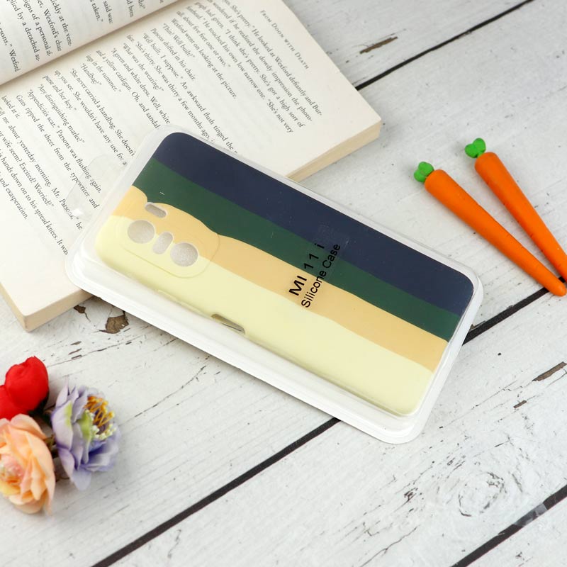 قاب محافظ لنزدار سیلیکونی رنگین کمانی Highcopy شیائومی Mi 11i