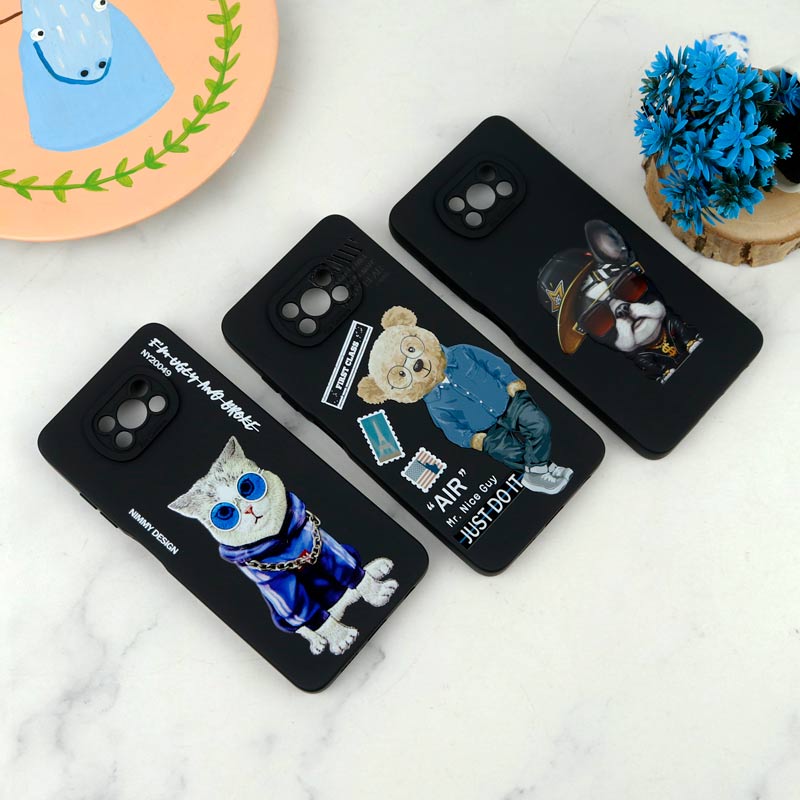 قاب سیلیکونی طرحدار محافظ لنزدار Xiaomi Poco X3