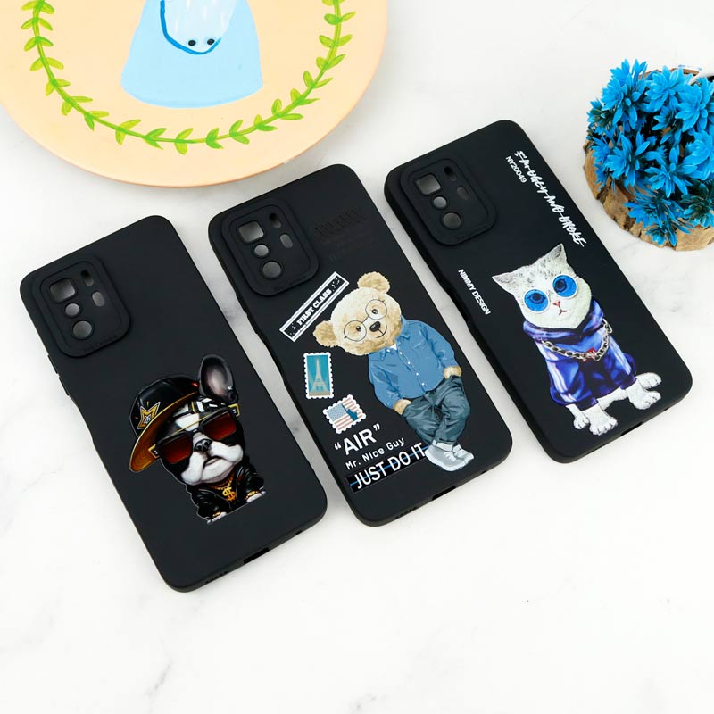 قاب سیلیکونی طرحدار محافظ لنزدار Xiaomi Poco X3 GT