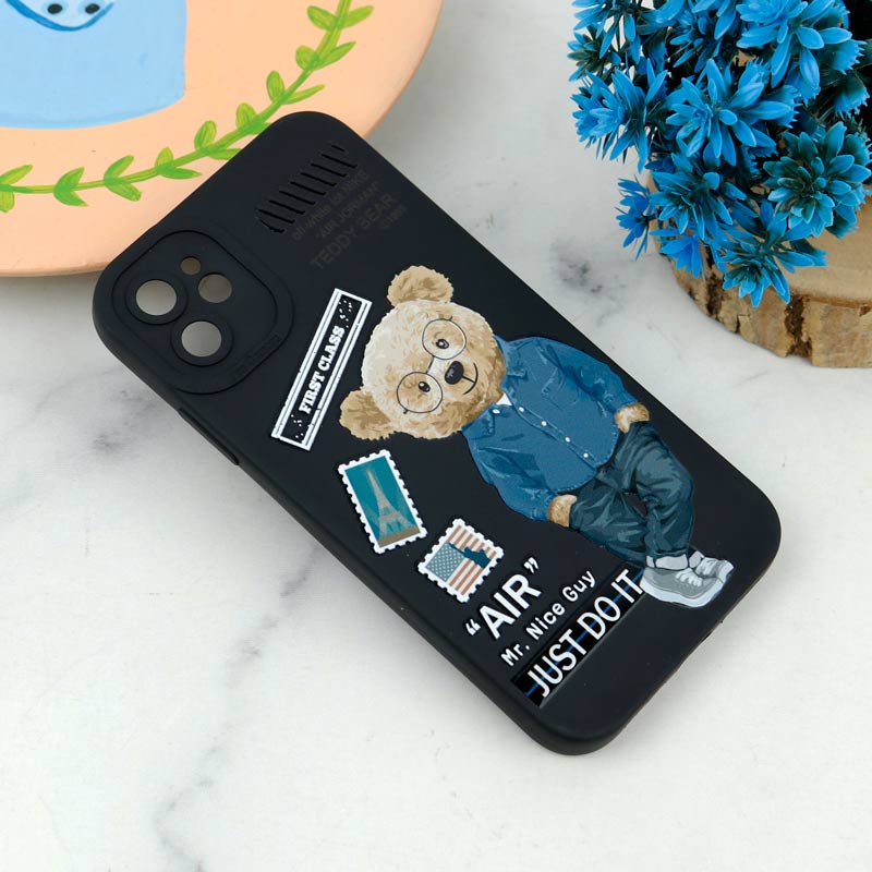 قاب سیلیکونی طرحدار محافظ لنزدار iPhone 11