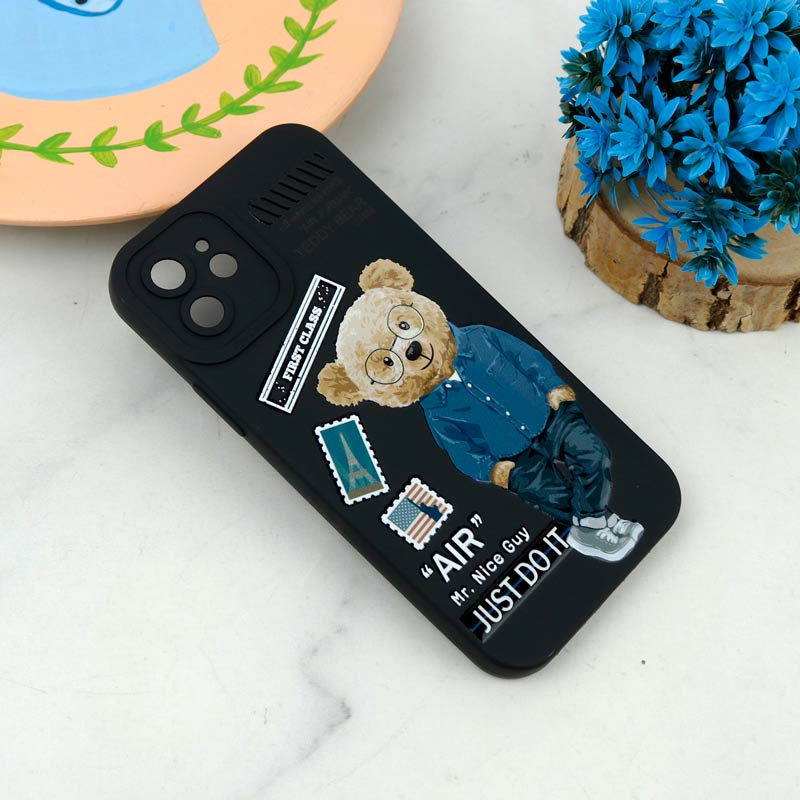 قاب سیلیکونی طرحدار محافظ لنزدار iPhone 12