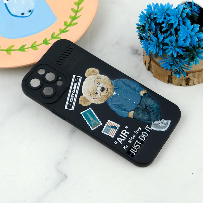 قاب سیلیکونی طرحدار محافظ لنزدار iPhone 12 Pro Max