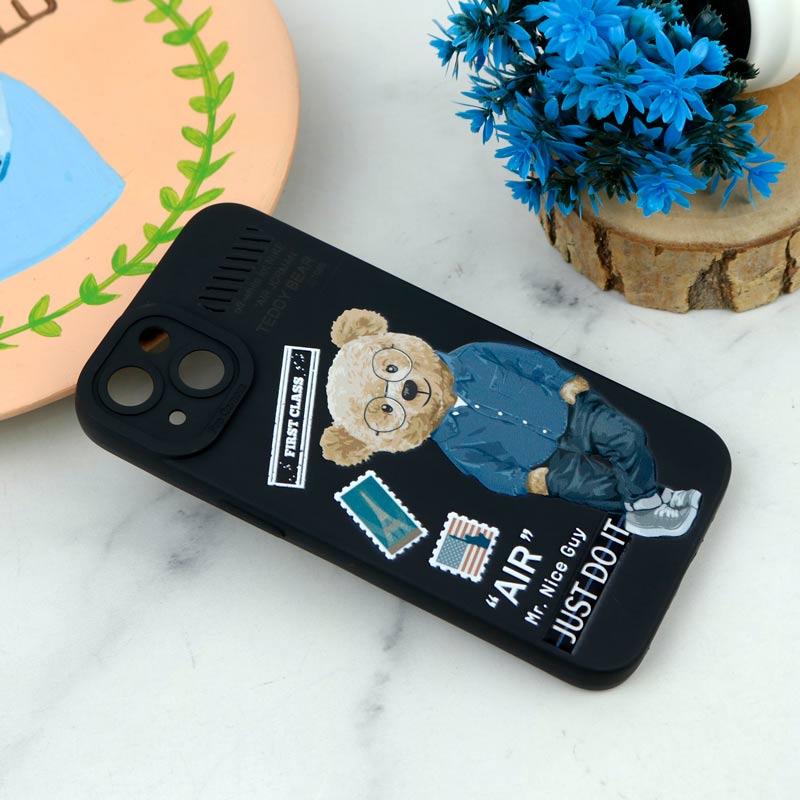 قاب سیلیکونی طرحدار محافظ لنزدار iPhone 13