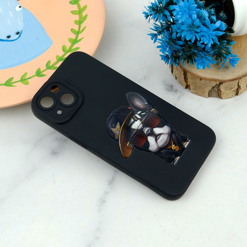قاب سیلیکونی طرحدار محافظ لنزدار iPhone 13