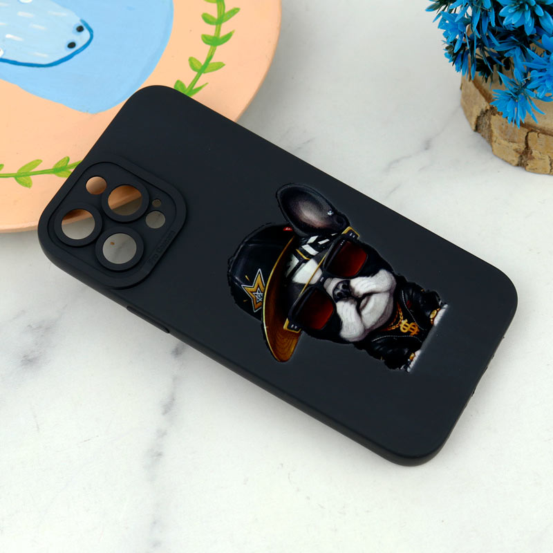 قاب سیلیکونی طرحدار محافظ لنزدار iPhone 13 Pro Max