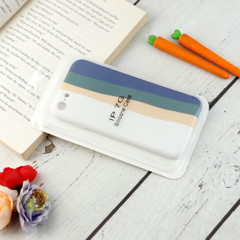 قاب محافظ لنزدار سیلیکونی رنگین کمانی Highcopy آیفون iPhone 7/8/SE 2020