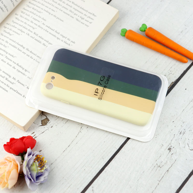 قاب محافظ لنزدار سیلیکونی رنگین کمانی Highcopy آیفون iPhone 7/8/SE 2020