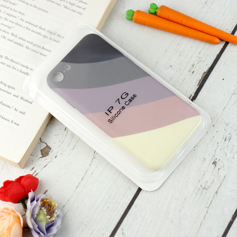 قاب محافظ لنزدار سیلیکونی رنگین کمانی Highcopy آیفون iPhone 7/8/SE 2020