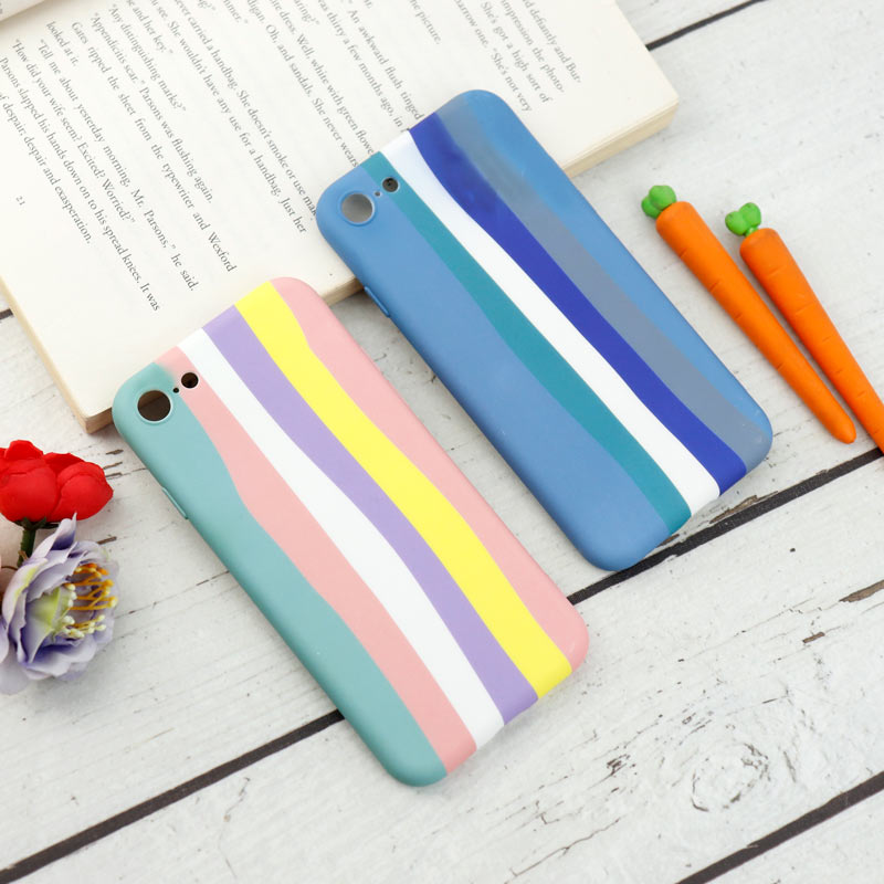 قاب محافظ لنزدار سیلیکونی رنگین کمانی Highcopy آیفون iPhone 7/8/SE 2020