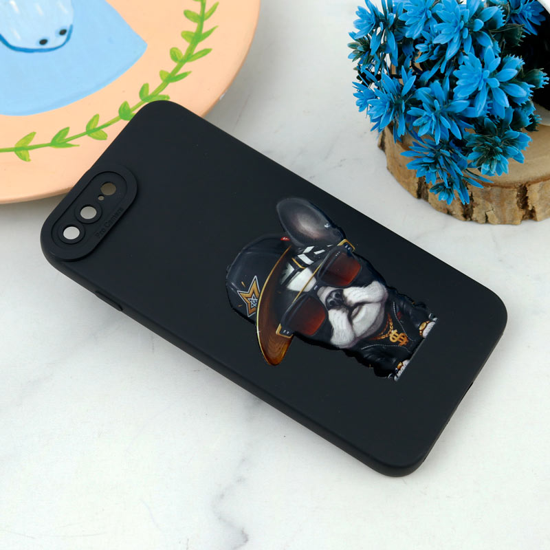 قاب سیلیکونی طرحدار محافظ لنزدار iPhone 7 Plus / 8 Plus