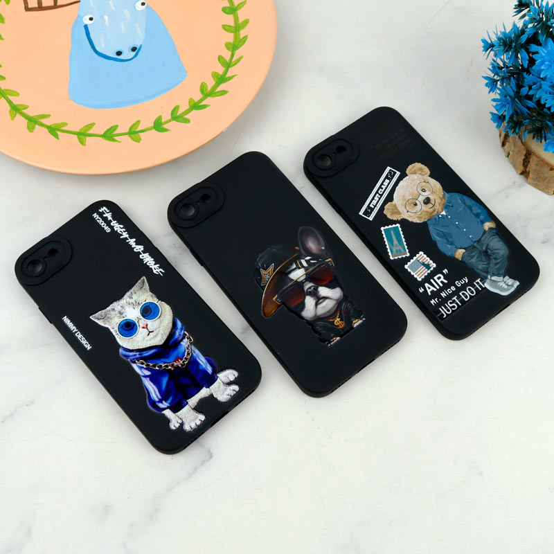 قاب سیلیکونی طرحدار محافظ لنزدار iPhone 7/8