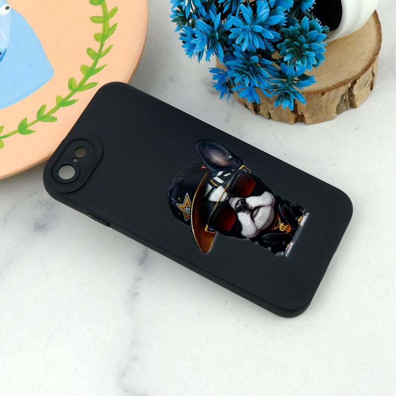 قاب سیلیکونی طرحدار محافظ لنزدار iPhone 7/8